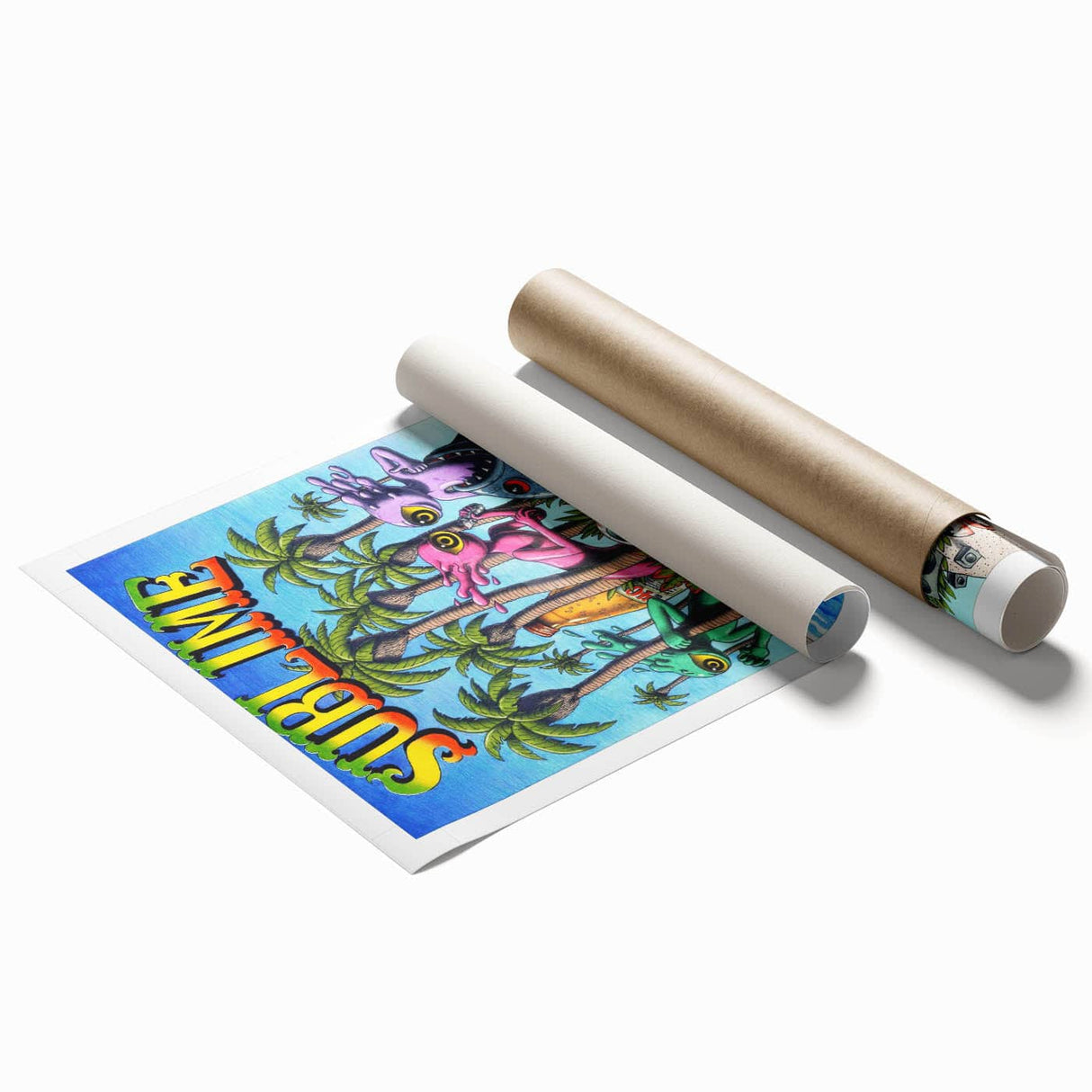 Sublime "40 Ounces" Poster – Vintage Concert Art with Alien Vibes