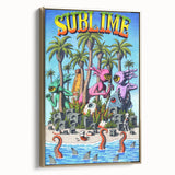 Sublime "40 Ounces" Poster – Vintage Concert Art with Alien Vibes