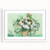 Impressionist Floral Wall Art - Vincent Van Gogh Roses on Canvas