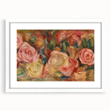 Impressionist Floral Wall Art - Renoir's Roses on Canvas Print