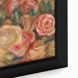 Impressionist Floral Wall Art - Renoir's Roses on Canvas Print