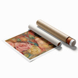 Impressionist Floral Wall Art - Renoir's Roses on Canvas Print