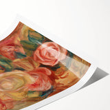 Impressionist Floral Wall Art - Renoir's Roses on Canvas Print