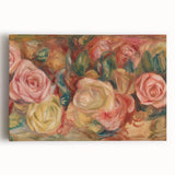 Impressionist Floral Wall Art - Renoir's Roses on Canvas Print