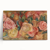 Impressionist Floral Wall Art - Renoir's Roses on Canvas Print