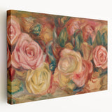 Impressionist Floral Wall Art - Renoir's Roses on Canvas Print