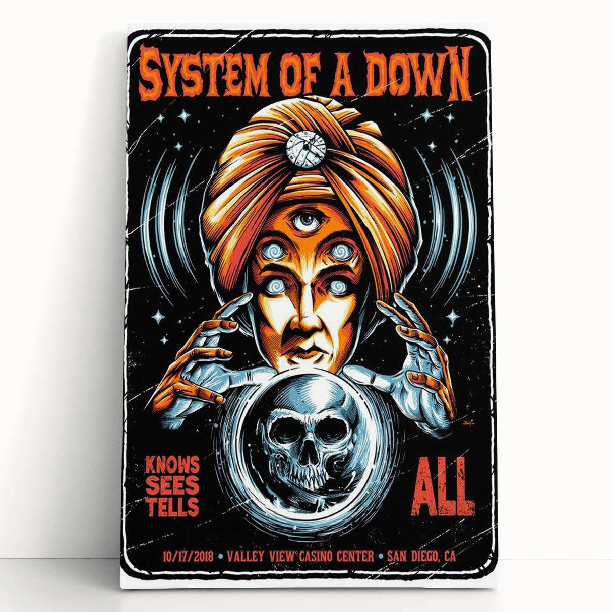 System of a Down Concert Poster – 2018 Valley View Casino Art
