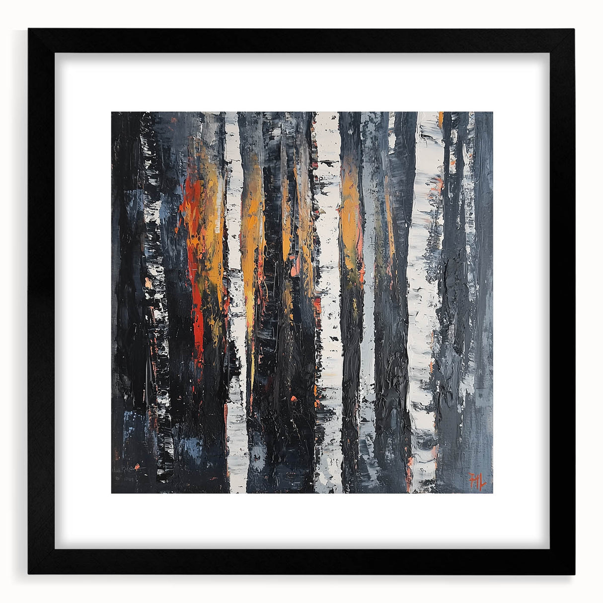 Bold Abstract Forest Wall Art - Canvas & Framed Print