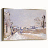 Impressionist Winter Wall Art - Sisley's Snowy Rue Eugène Moussoir