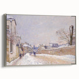 Impressionist Winter Wall Art - Sisley's Snowy Rue Eugène Moussoir