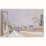 Impressionist Winter Wall Art - Sisley's Snowy Rue Eugène Moussoir