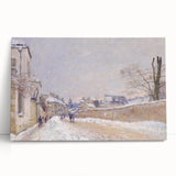 Impressionist Winter Wall Art - Sisley's Snowy Rue Eugène Moussoir