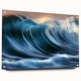 Ocean Wave Energy – Dynamic Abstract Coastal Motion Wall Art