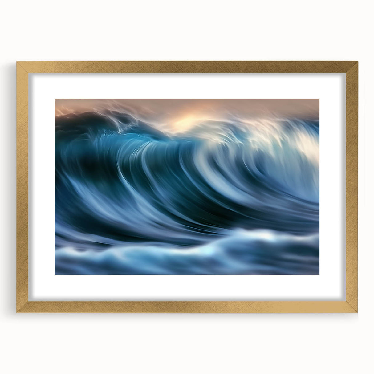 Ocean Wave Energy – Dynamic Abstract Coastal Motion Wall Art