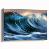 Ocean Wave Energy – Dynamic Abstract Coastal Motion Wall Art