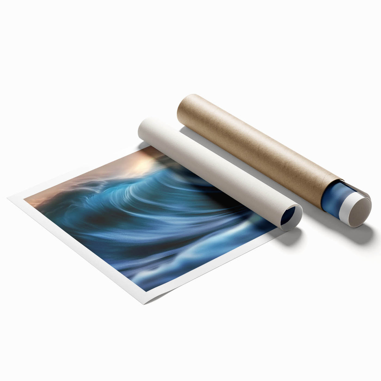 Ocean Wave Energy – Dynamic Abstract Coastal Motion Wall Art