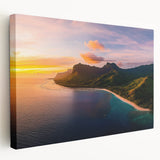 Stretched canvas artwork depicting vibrant cliff landscapes with rich colors and intricate details, perfect for enhancing home decor and creating a serene atmosphere.