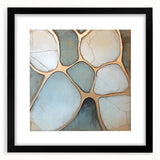 Framed Bedroom Art – Modern Blue and Gold Canvas Prints for Bedrooms