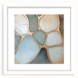 Framed Bedroom Art – Modern Blue and Gold Canvas Prints for Bedrooms