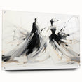 Elegant Abstract Dancers - Modern Black & White Living Room Wall Art