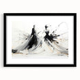 Elegant Abstract Dancers - Modern Black & White Living Room Wall Art