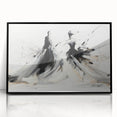 Elegant Abstract Dancers - Modern Black & White Living Room Wall Art