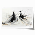 Elegant Abstract Dancers - Modern Black & White Living Room Wall Art