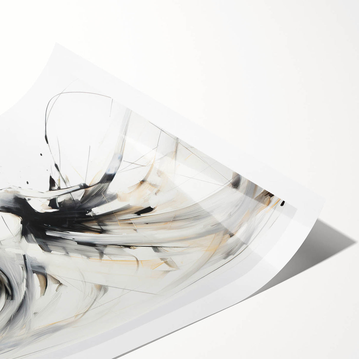 Elegant Abstract Dancers - Modern Black & White Living Room Wall Art
