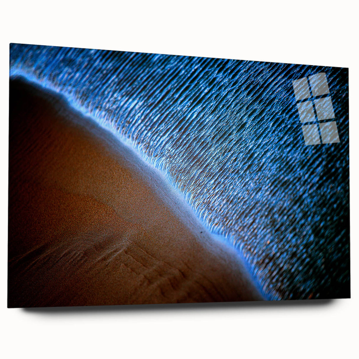 Coastal Office Wall Art - Abstract Blue & Sand Corporate Print
