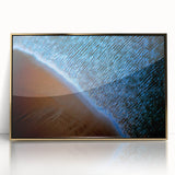 Coastal Office Wall Art - Abstract Blue & Sand Corporate Print