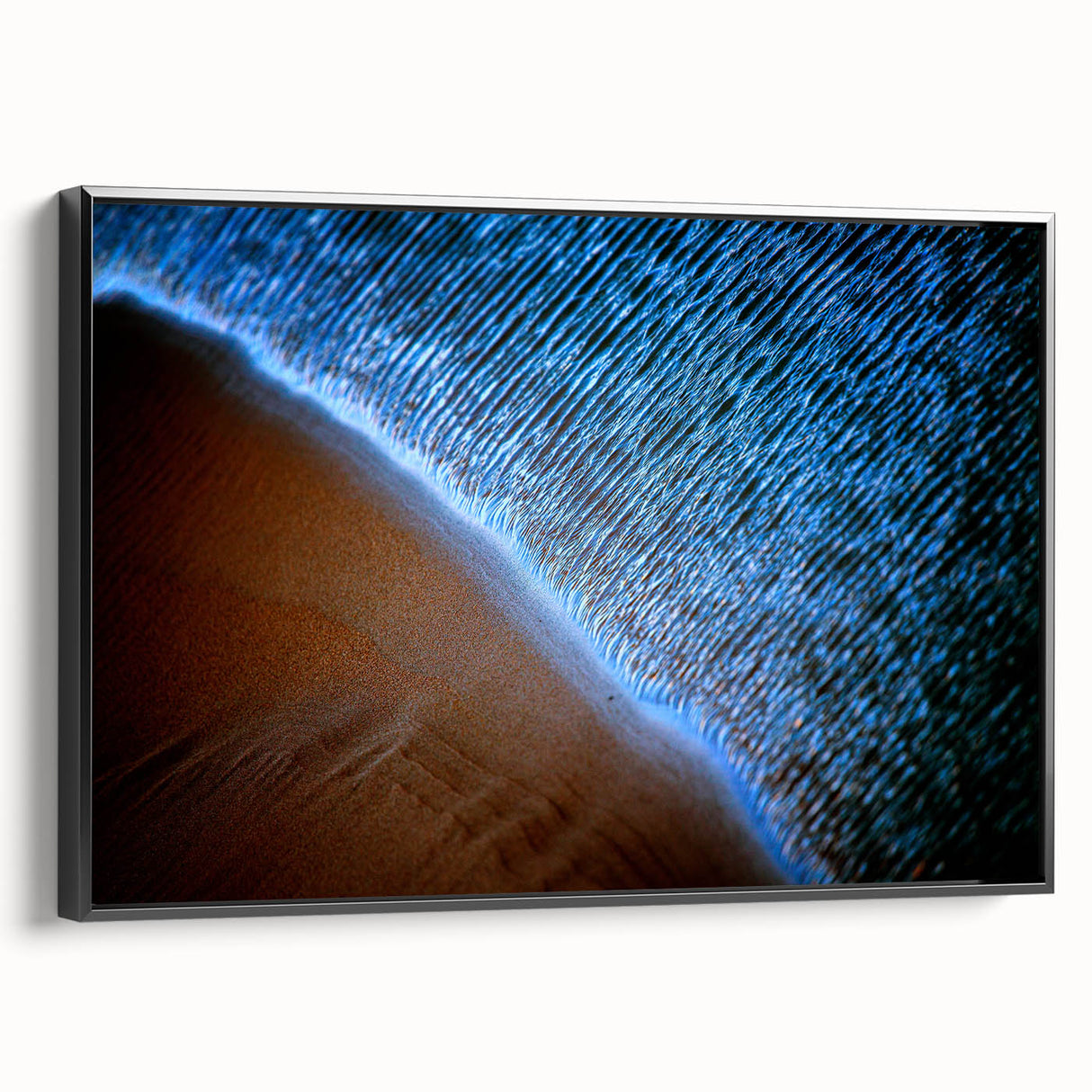 Coastal Office Wall Art - Abstract Blue & Sand Corporate Print