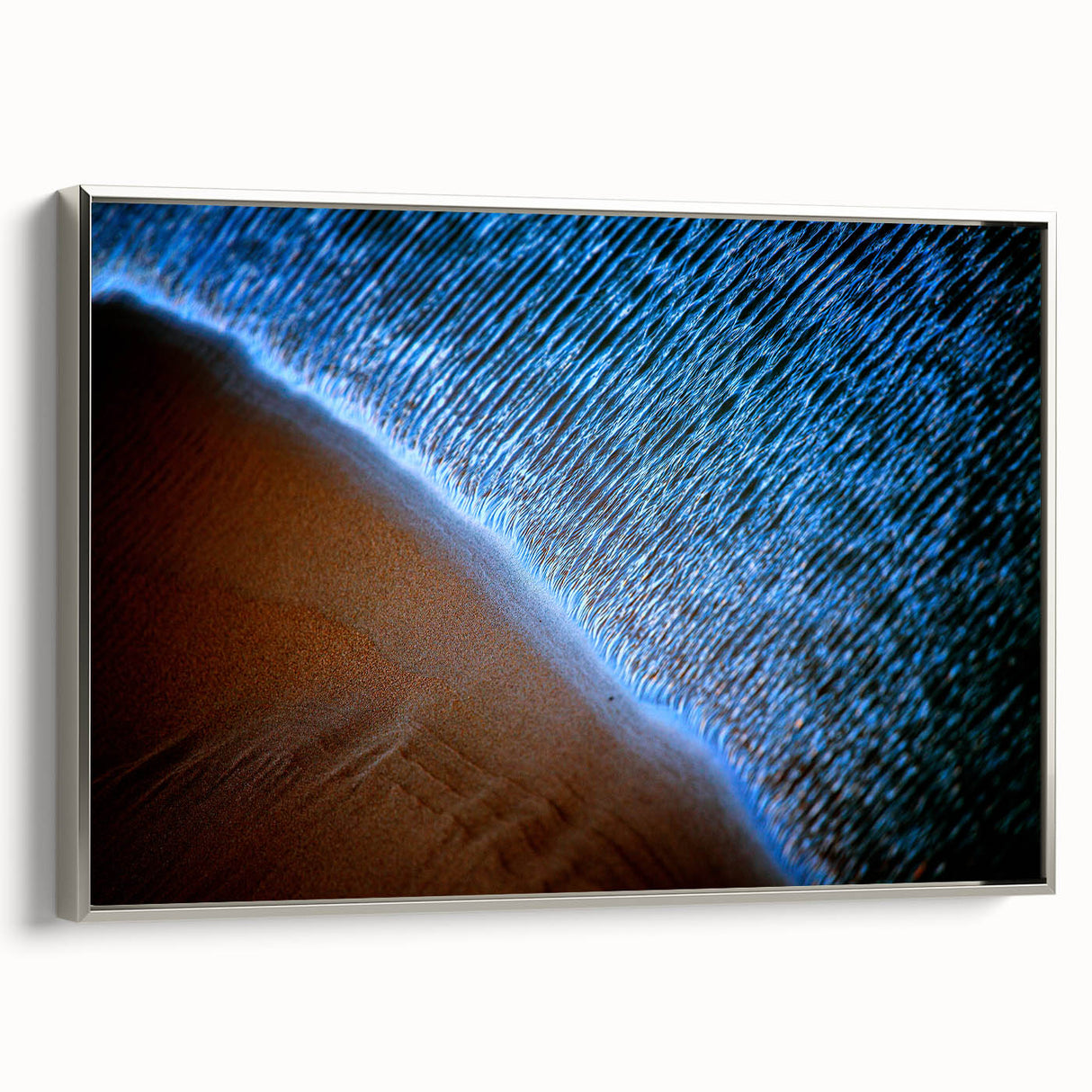 Coastal Office Wall Art - Abstract Blue & Sand Corporate Print