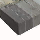 Abstract architectural wall art on stretched canvas showcasing intricate geometric patterns and vibrant colors, perfect for modern home decor and artistic enhancement.