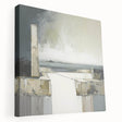 Abstract architecture wall art on stretched canvas, showcasing geometric shapes in vibrant colors, perfect for contemporary home decor. Ideal for modern art enthusiasts.