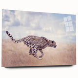 Colorful acrylic glass artwork depicting a side view of various animals, showcasing intricate designs and vibrant colors for decorative use in modern interiors.