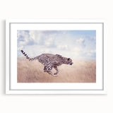 Framed wall art featuring a vibrant animal design with a white mat, elegantly displayed in a modern interior setting, perfect for animal lovers and home decor enthusiasts.