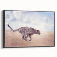 Framed canvas artwork showcasing a vibrant animal design with a black frame, highlighting intricate details and vivid colors, ideal for home decor enhancement.