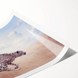 Rolled canvas print showcasing a vibrant animal-themed design with intricate details, featuring rich colors and textures, packaged securely in a protective cardboard tube. Ideal for home decor enthusiasts.