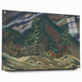 Rustic Expressionist Landscape - Vibrant Canvas Print for Home Decor
