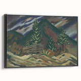 Rustic Expressionist Landscape - Vibrant Canvas Print for Home Decor