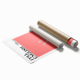 Extra large rolled print featuring various colorful floral dishes, ideal for classy bathroom or large living room decor.