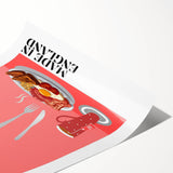 Extra large wall art featuring line art flowers in black on white, rolled print format, ideal for large living room decor.