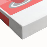 Large art depicting a landscape of food dishes in black and white tones on stretched canvas, suitable for bedroom wall decor.