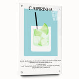 Large abstract wall art depicting various food and drinks in vibrant colors on acrylic glass, ideal for dining room decor.