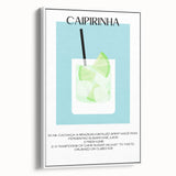 Vintage poster art of colorful food and drinks on a large framed canvas, ideal for living room decor.