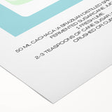 Art deco poster featuring a stylized cocktail glass, executed in bold black and gold tones on a rolled canvas.