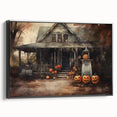 Halloween Art Prints - Haunted House with Jack O Lanterns