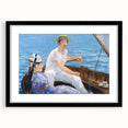 Impressionist Wall Art - Manet's Boating Scene, Elegant Framed Print