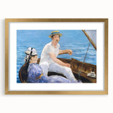 Impressionist Wall Art - Manet's Boating Scene, Elegant Framed Print