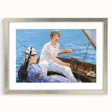 Impressionist Wall Art - Manet's Boating Scene, Elegant Framed Print